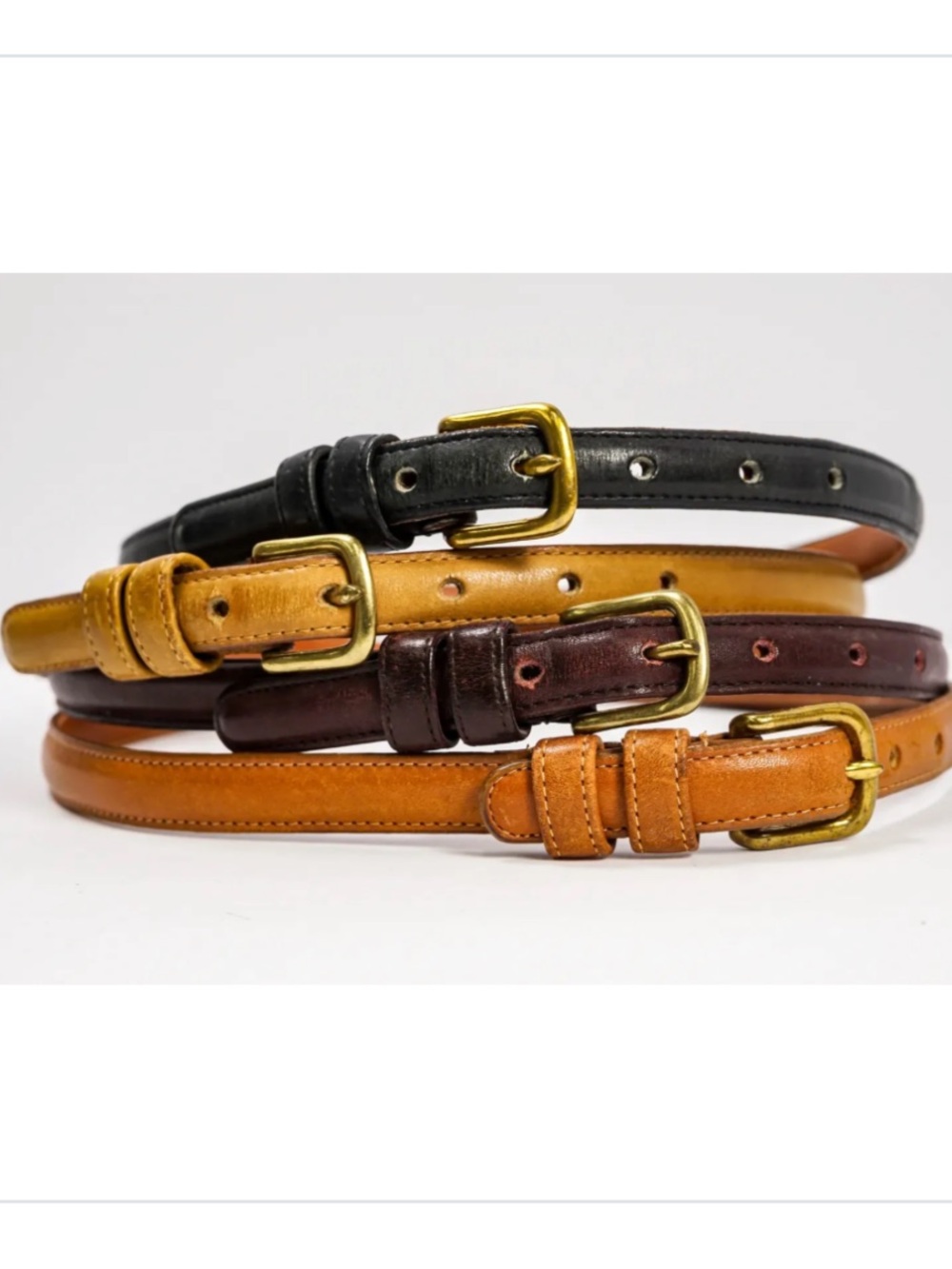 4 Vintage Coach XS Glove Leather Belts made in NYC